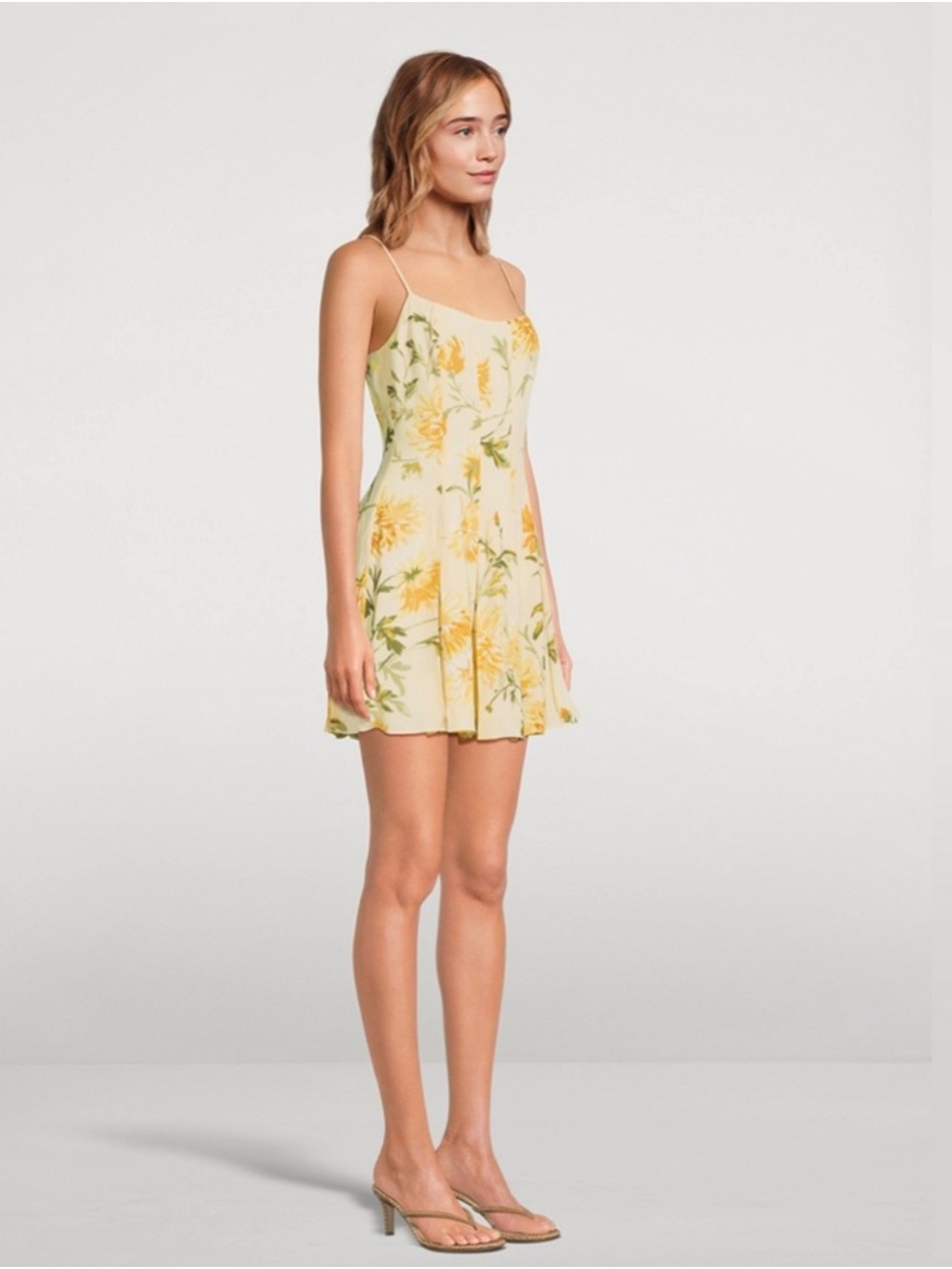 NEW Reformation Annelise Mini Dress In Honeyglow Size 4